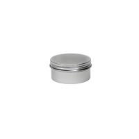 Aluminium tin ± 80 ml. round with screwlid and EPE liner