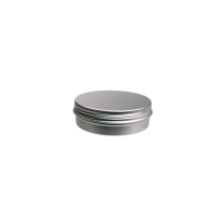 Aluminium tin ± 100 ml. round with screwlid and EPE liner