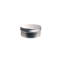 Aluminium tin 150 ml. round with screwlid and EPE liner