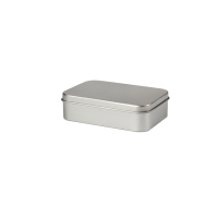 Rectangular tin - pill box with slip lid, large