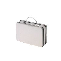 Rectangular tin suitcase