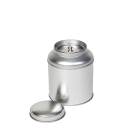 Round tin with domed lid and inner lid