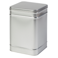 Square tin 1 kg with hinged lid