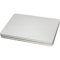 Rectangular tin A4 with hinged lid