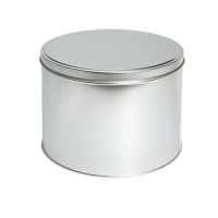 Round storage tin, large
