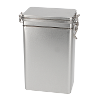 500 g rectangular coffee tin with clip closure