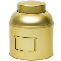 Round tin - storage tin, gold