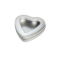 Heart-shaped tin with window