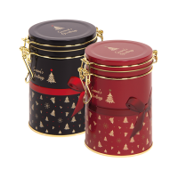 Round tin with clip closure (assorted)